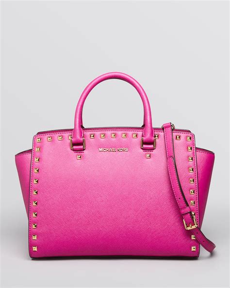 pink michael kors selma bag|michael kors large selma bag.